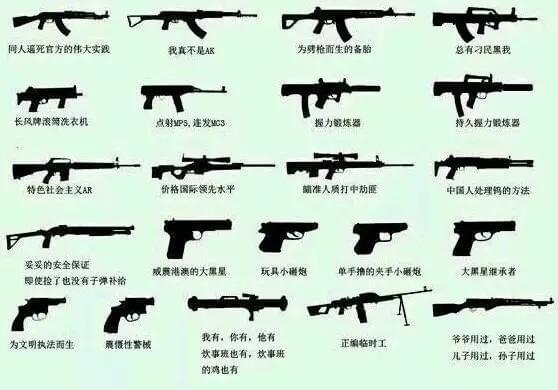 中國槍械武器概覽，中國槍械武器全面概覽